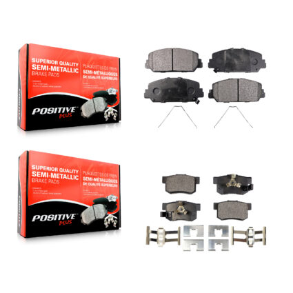 Front Rear Semi-Metallic Brake Pads Kit For 2013-2018 Acura RDX KPF-100258