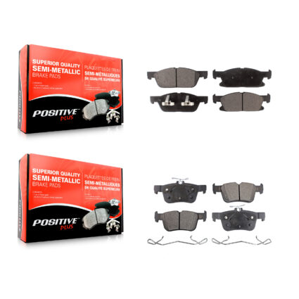 Front Rear Semi-Metallic Brake Pads Kit For Ford Edge Lincoln Nautilus MKX KPF-100276