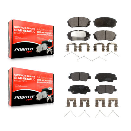 Front Rear Semi-Metallic Brake Pads Kit For Hyundai Kona Electric Sonata Kia Optima Niro KPF-100278