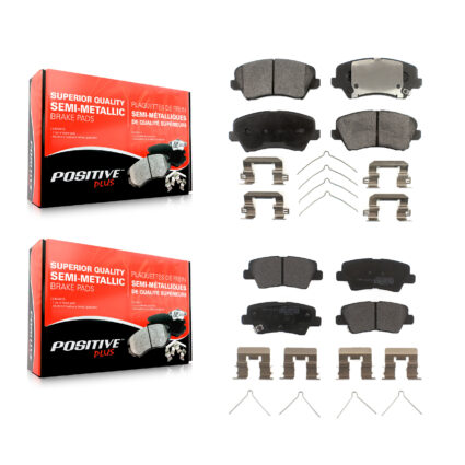 Front Rear Semi-Metallic Brake Pads Kit For Hyundai Veloster Elantra GT KPF-100281