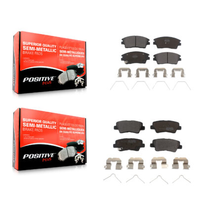 Front Rear Semi-Metallic Brake Pads Kit For 2017-2020 Hyundai Elantra 1.6L KPF-100283