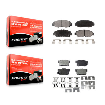 Front Rear Semi-Metallic Brake Pads Kit For Honda Accord Acura CL KPF-100301