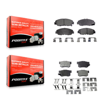Front Rear Semi-Metallic Brake Pads Kit For Honda Civic Accord Acura EL KPF-100303