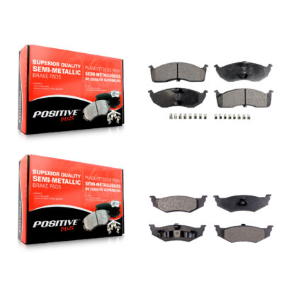 Front Rear Semi-Metallic Brake Pads Kit For Chrysler Intrepid Dodge Concorde 300M LHS New KPF-100313