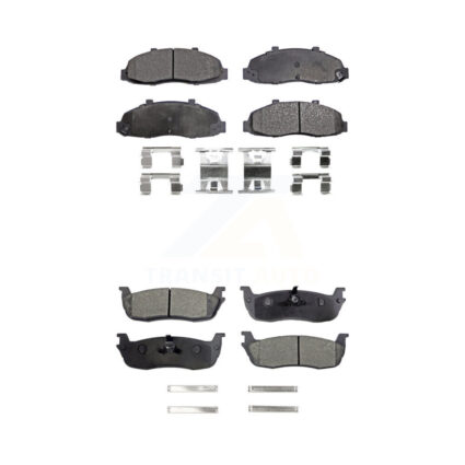 Front Rear Semi-Metallic Brake Pads Kit For Ford F-150 Heritage Lincoln Blackwood KPF-100325