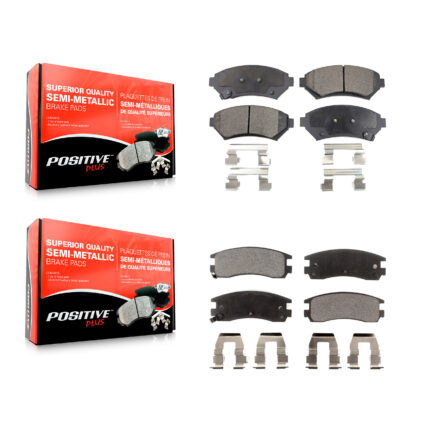 Front Rear Semi-Metallic Brake Pads Kit For Buick LeSabre Cadillac DeVille Pontiac Park KPF-100330