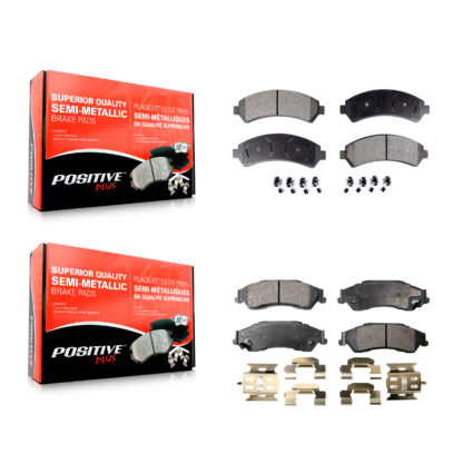 Front Rear Semi-Metallic Brake Pads Kit For Chevrolet GMC Blazer Jimmy S10 Sonoma Isuzu KPF-100340