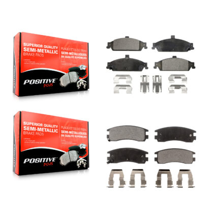 Front Rear Semi-Metallic Brake Pads Kit For 1997 Oldsmobile Cutlass KPF-100341