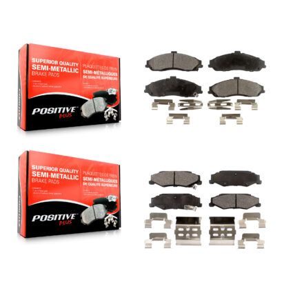 Front Rear Semi-Metallic Brake Pads Kit For Chevrolet Corvette Cadillac XLR KPF-100343