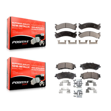 Front Rear Semi-Metallic Brake Pads Kit For Cadillac DTS DeVille GMC Sierra 3500 KPF-100351