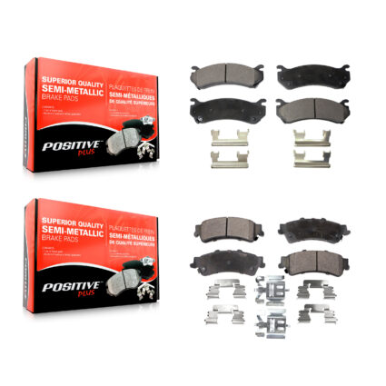 Front Rear Semi-Metallic Brake Pad Kit For Chevrolet GMC Silverado 1500 Sierra Classic XL KPF-100355