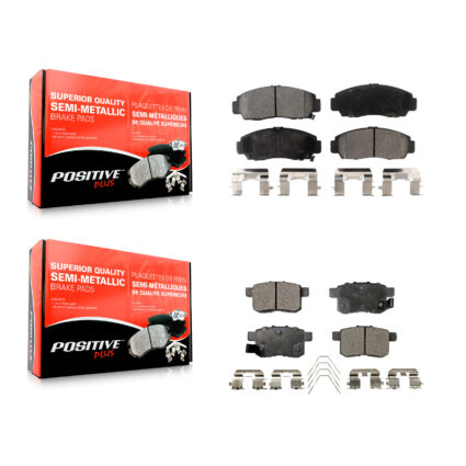 Front Rear Semi-Metallic Brake Pads Kit For Honda Accord Acura TSX KPF-100359
