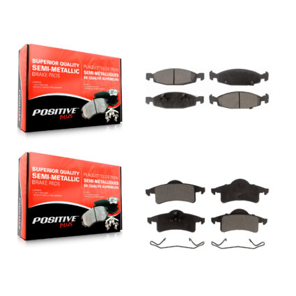 Front Rear Semi-Metallic Brake Pads Kit For Jeep Grand Cherokee With Teves & ATE Caliper KPF-100361