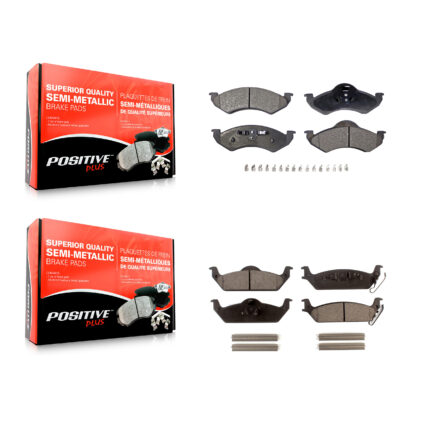 Front Rear Semi-Metallic Brake Pads Kit For 2002 Dodge Dakota KPF-100372