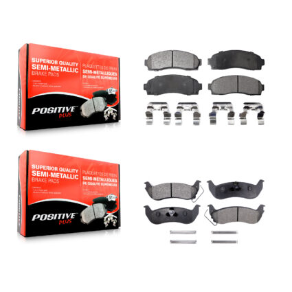 Front Rear Semi-Metallic Brake Pads Kit For Ford Ranger Mazda B2300 B4000 KPF-100377