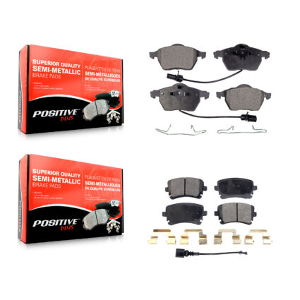 Front Rear Semi-Metallic Brake Pad Kit For 03-04 Audi RS6 With 312mm Diameter Rotor KPF-100378