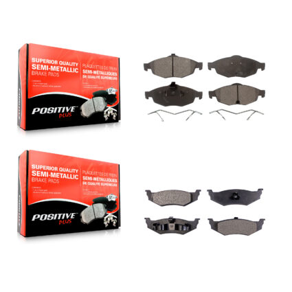 Front Rear Semi-Metallic Brake Pads Kit For Chrysler Sebring Dodge Stratus KPF-100402