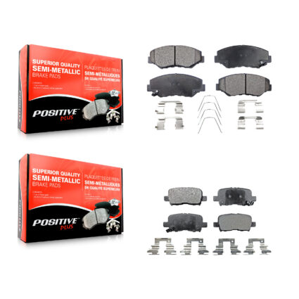 Front Rear Semi-Metallic Brake Pads Kit For 2003-2008 Honda Pilot KPF-100424