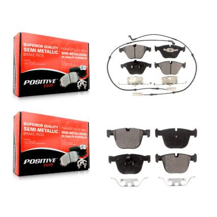 Front Rear Semi-Metallic Brake Pads Kit For BMW M3 650i 645Ci 550i 750i 545i 750Li 745i 1 KPF-100429