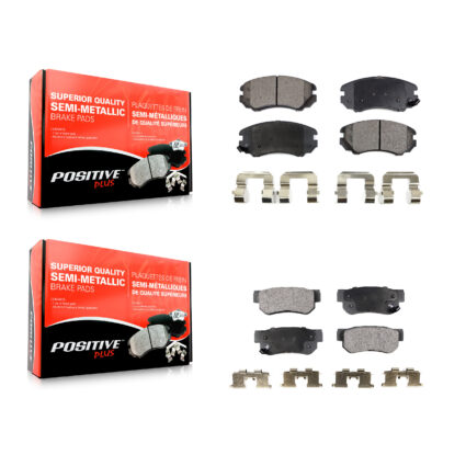 Front Rear Semi-Metallic Brake Pads Kit For Hyundai Elantra Tucson Kia Sonata Sportage KPF-100433