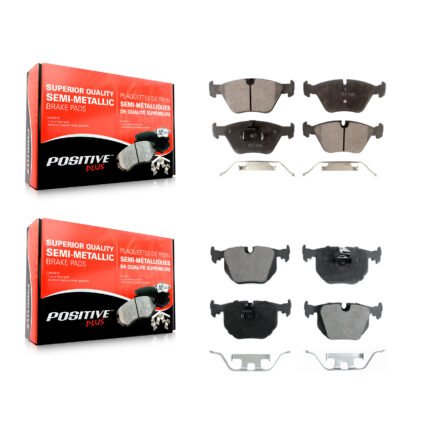 Front Rear Semi-Metallic Brake Pads Kit For BMW X3 330Ci Z4 330i 330xi M3 KPF-100443