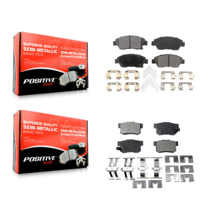 Front Rear Semi-Metallic Brake Pads Kit For Honda Civic Acura ILX RSX CR-Z KPF-100446