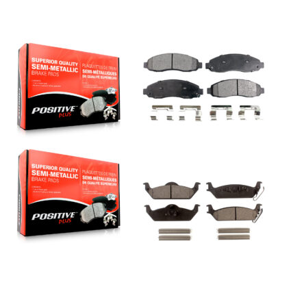 Front Rear Semi-Metallic Brake Pads Kit For 2003-2004 Dodge Dakota KPF-100452