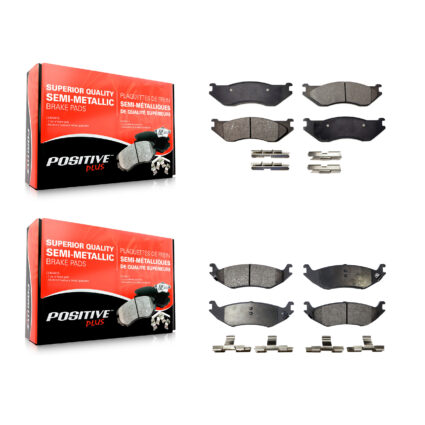Front Rear Semi-Metallic Brake Pads Kit For Dodge Ram 1500 KPF-100454
