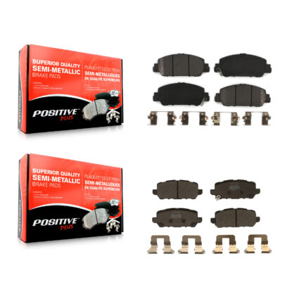 Front Rear Semi-Metallic Brake Pads Kit For 2016-2022 Honda HR-V KPF-100473
