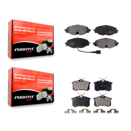 Front Rear Semi-Metallic Brake Pads Kit For 2015 Volkswagen Golf SportWagen DIESEL engine KPF-100481