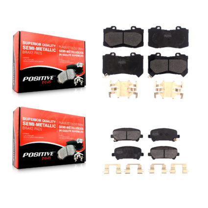 Front Rear Semi-Metallic Brake Pads Kit For 2015-2020 Chevrolet Colorado GMC Canyon KPF-100482
