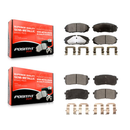 Front Rear Semi-Metallic Brake Pads Kit For 2015-2021 Kia Sedona KPF-100484