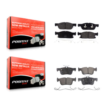Front Rear Semi-Metallic Brake Pads Kit For Ford Fusion Lincoln MKZ Continental KPF-100486
