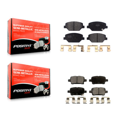 Front Rear Semi-Metallic Brake Pads Kit For Chevrolet Equinox GMC Terrain Buick LaCrosse KPF-100490