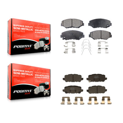 Front Rear Semi-Metallic Brake Pads Kit For 2016 Honda CR-Z KPF-100499