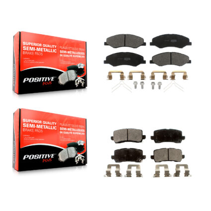 Front Rear Semi-Metallic Brake Pads Kit For 2018-2023 Honda Odyssey KPF-100542