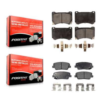Front Rear Semi-Metallic Brake Pads Kit For Hyundai Genesis Equus KPF-100551