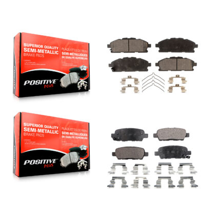 Front Rear Semi-Metallic Brake Pads Kit For 2011-2017 Nissan Quest KPF-100554
