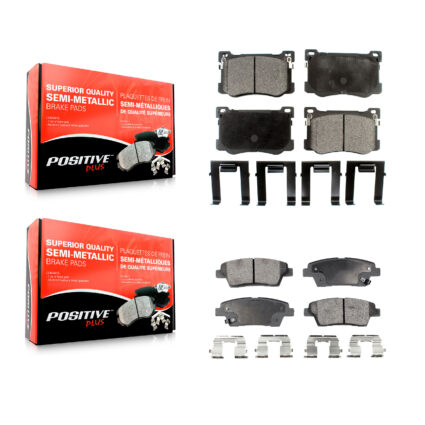 Front Rear Semi-Metallic Brake Pads Kit For Hyundai Genesis G80 Kia K900 KPF-100556