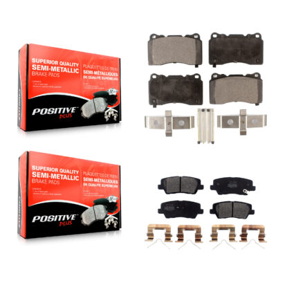 Front Rear Semi-Metallic Brake Pads Kit For Cadillac ATS CTS KPF-100577