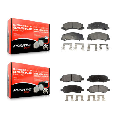 Front Rear Semi-Metallic Brake Pads Kit For 2006-2011 Buick Lucerne Cadillac DTS KPF-100581