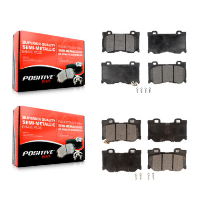 Front Rear Semi-Metallic Brake Pads Kit For INFINITI G37 FX50 KPF-100582