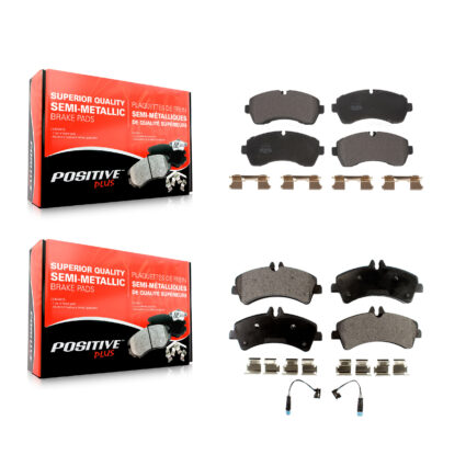 Front Rear Semi-Metallic Brake Pad Kit For Sprinter 3500 Mercedes-Benz Dodge Freightliner KPF-100590