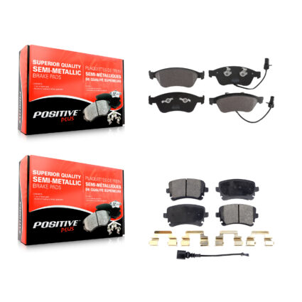 Front Rear Semi-Metallic Brake Pads Kit For Audi A8 Quattro S6 S8 Volkswagen Phaeton KPF-100595