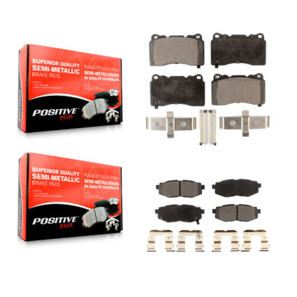 Front Rear Semi-Metallic Brake Pads Kit For 2017 Subaru BRZ Base With Brembo Brakes KPF-100596