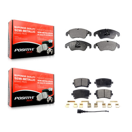 Front Rear Semi-Metallic Brake Pads Kit For 2013-2014 Audi A4 allroad KPF-100602