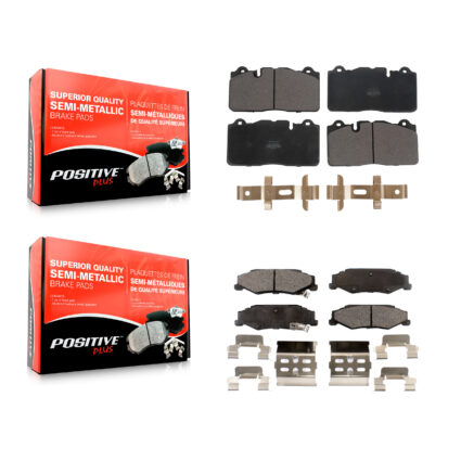 Front Rear Semi-Metallic Brake Pads Kit For 2012 Chevrolet Corvette Base KPF-100606