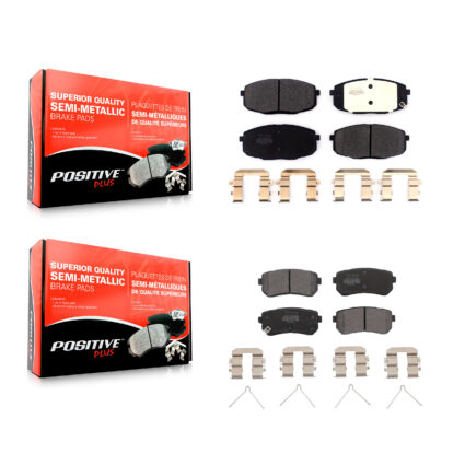 Front Rear Semi-Metallic Brake Pads Kit For Hyundai Kona Kia Seltos KPF-100607