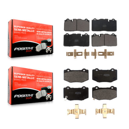 Front Rear Semi-Metallic Brake Pads Kit For 2019 Chevrolet Corvette Stingray KPF-100612