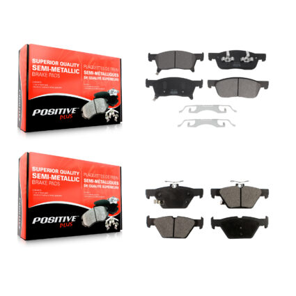 Front Rear Semi-Metallic Brake Pads Kit For 2019-2024 Subaru Ascent KPF-100637